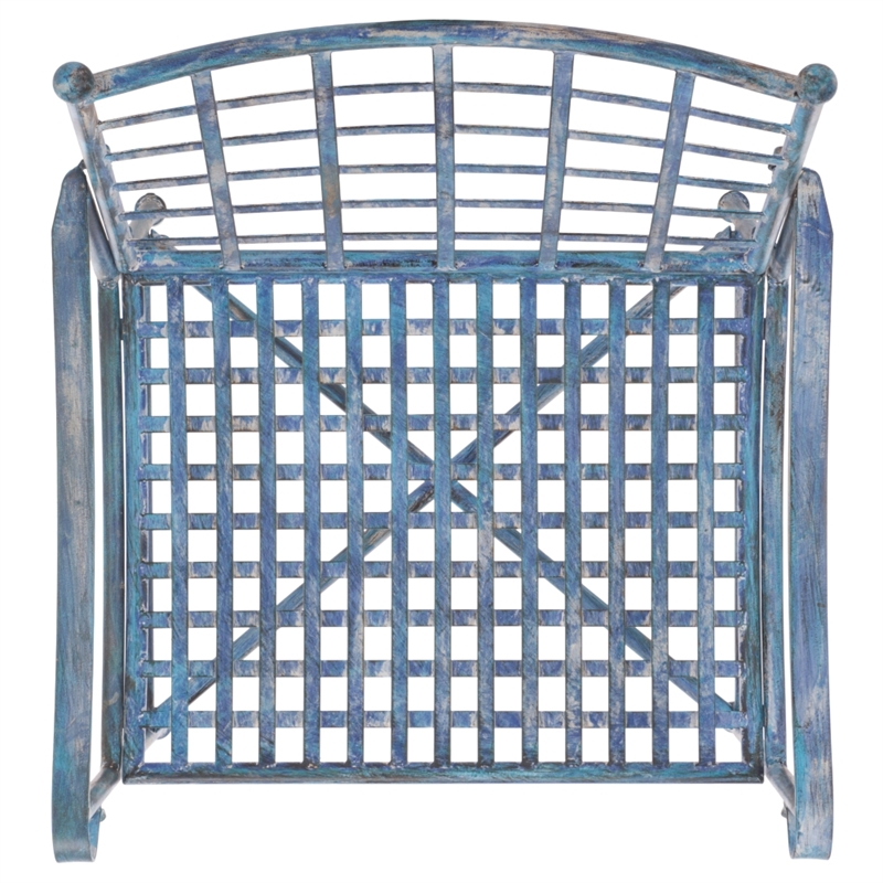 Safavieh Caledonia Iron Lounge Chair Set 2 in Blue