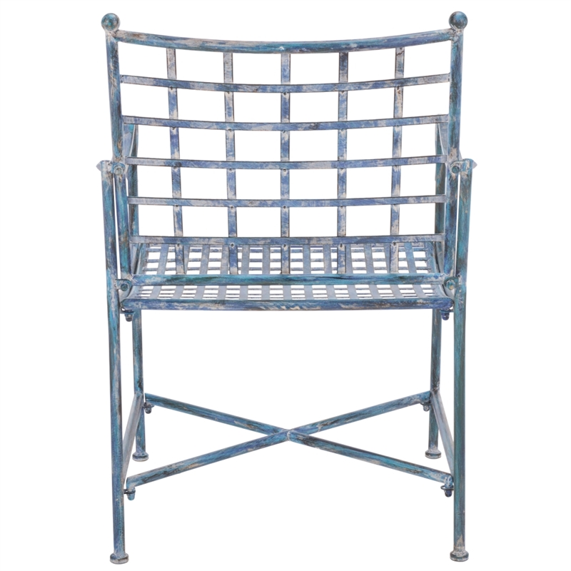 Safavieh Caledonia Iron Lounge Chair Set 2 in Blue