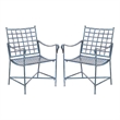 Safavieh Caledonia Iron Lounge Chair Set 2 in Blue