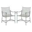 Safavieh Caledonia Iron Lounge Chair Set 2 in Green