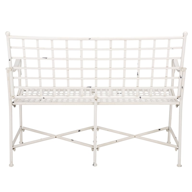 Safavieh Caledonia Iron Loveseat in White