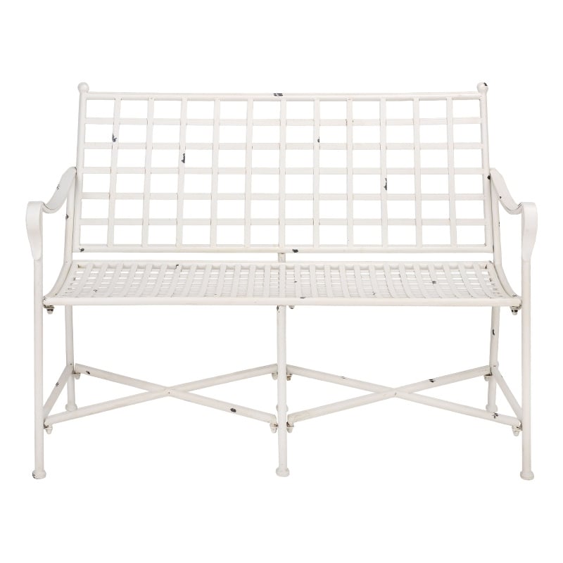 Safavieh Caledonia Iron Loveseat in White