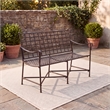 Safavieh Caledonia Iron Loveseat in Brown