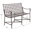 Safavieh Caledonia Iron Loveseat in Brown