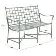 Safavieh Caledonia Iron Loveseat in Green