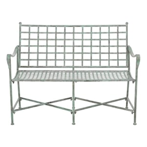 Safavieh Caledonia Iron Loveseat in Green