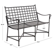 Safavieh Caledonia Iron Loveseat in Black