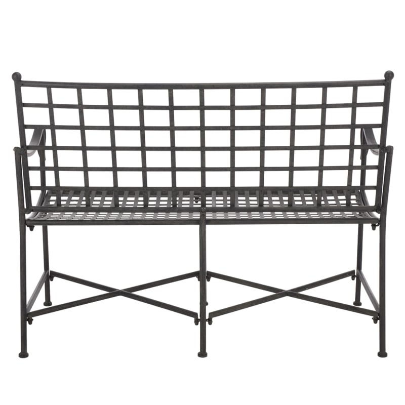Safavieh Caledonia Iron Loveseat in Black