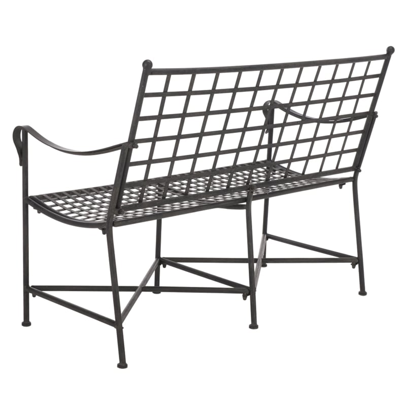 Safavieh Caledonia Iron Loveseat in Black