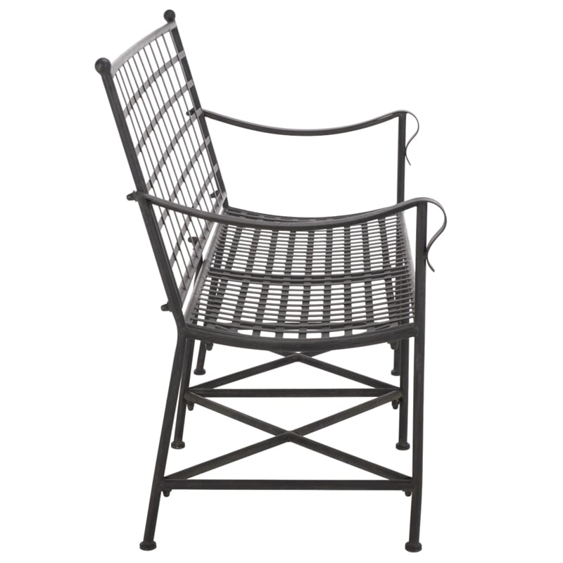 Safavieh Caledonia Iron Loveseat in Black