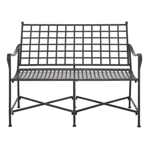 Safavieh Caledonia Iron Loveseat in Black