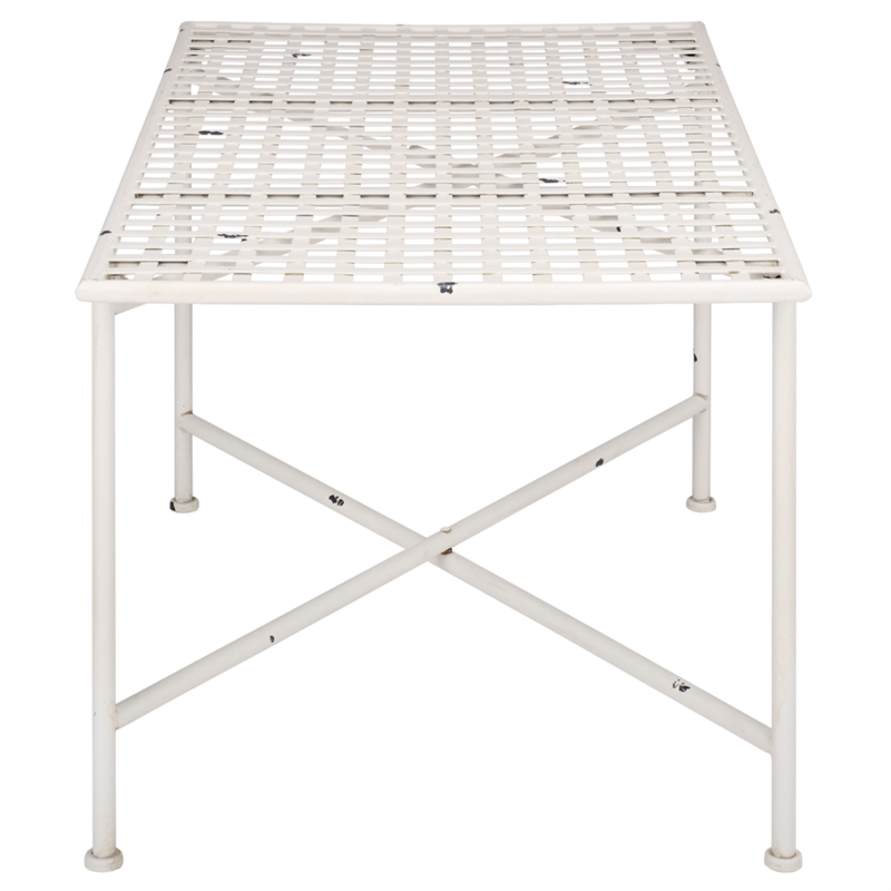 Safavieh Caledonia Iron Coffee Table in White