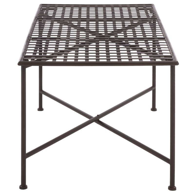 Safavieh Caledonia Iron Coffee Table in Brown