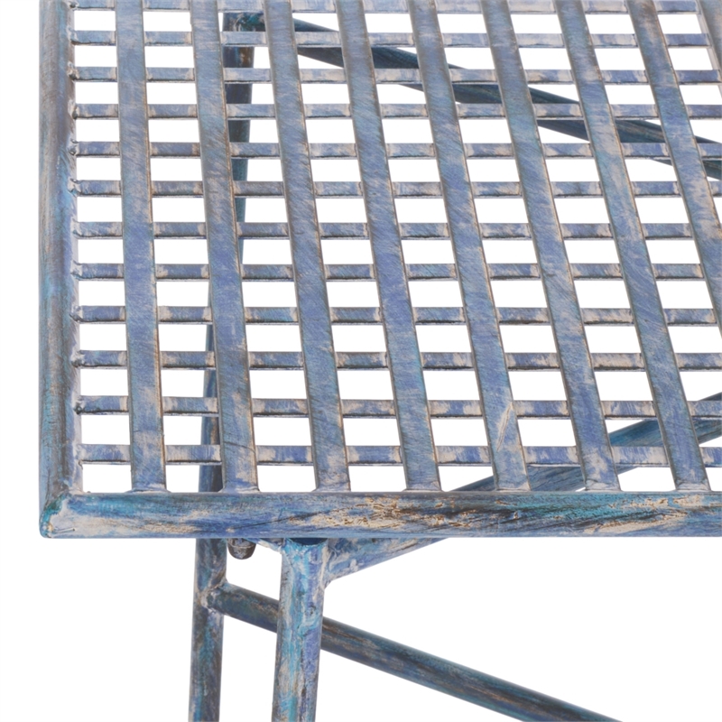 Safavieh Caledonia Iron Coffee Table in Blue