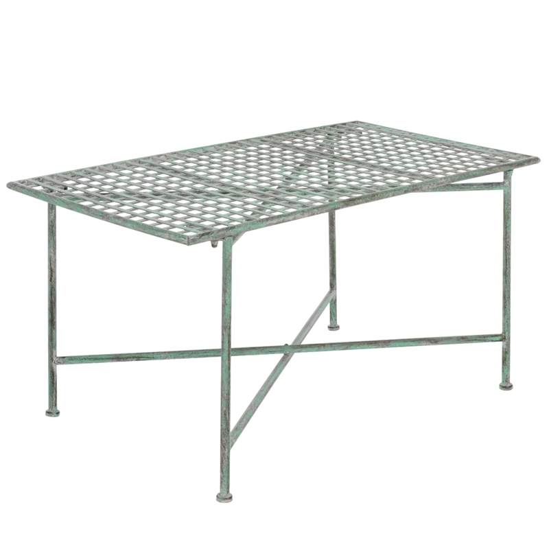 Safavieh Caledonia Iron Coffee Table in Green