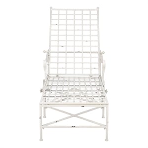 Safavieh Caledonia Iron Chaise Lounge in White