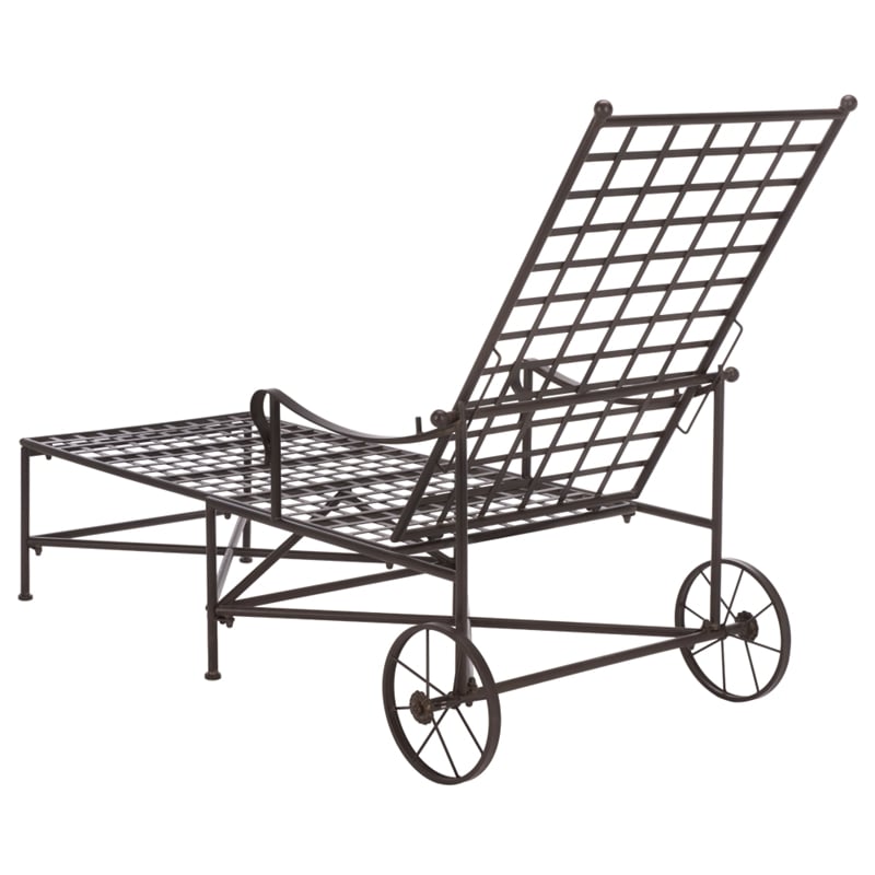 Safavieh Caledonia Iron Chaise Lounge in Brown