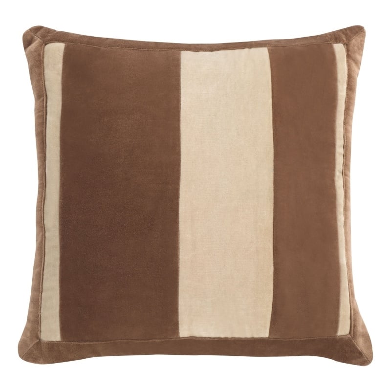 Safavieh Andy Cotton Pillow in Khaki / Ivory