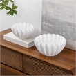 Safavieh Leni Ruffle Ceramic Vase Set 2 in White