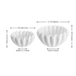 Safavieh Leni Ruffle Ceramic Vase Set 2 in White