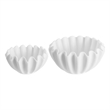 Safavieh Leni Ruffle Ceramic Vase Set 2 in White