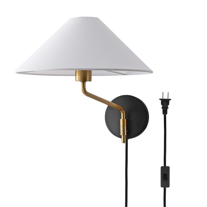 Safavieh Marni Wall Iron Sconce in Brass / Black