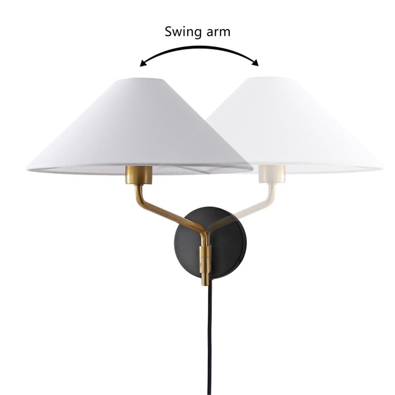 Safavieh Marni Wall Iron Sconce in Brass / Black