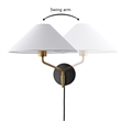 Safavieh Marni Wall Iron Sconce in Brass / Black