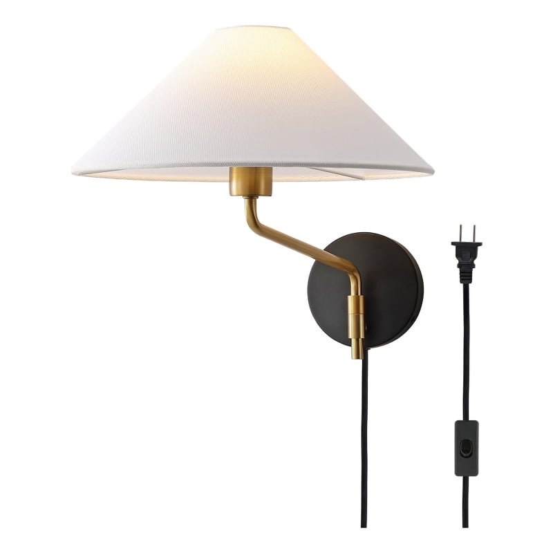 Safavieh Marni Wall Iron Sconce in Brass / Black
