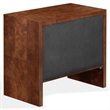 Safavieh Francene Burl Wood Nightstand in Walnut
