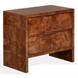 Safavieh Francene Burl Wood Nightstand in Walnut