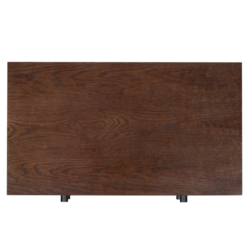 Safavieh Frederick 2 Drawer Wood Nightstand in Dark Walnut