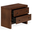 Safavieh Frederick 2 Drawer Wood Nightstand in Dark Walnut