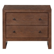 Safavieh Frederick 2 Drawer Wood Nightstand in Dark Walnut