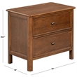 Safavieh Hannaleigh 2 Drawer Wood Nightstand in Dark Walnut