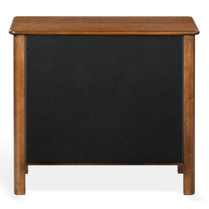 Safavieh Hannaleigh 2 Drawer Wood Nightstand in Dark Walnut