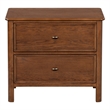 Safavieh Hannaleigh 2 Drawer Wood Nightstand in Dark Walnut