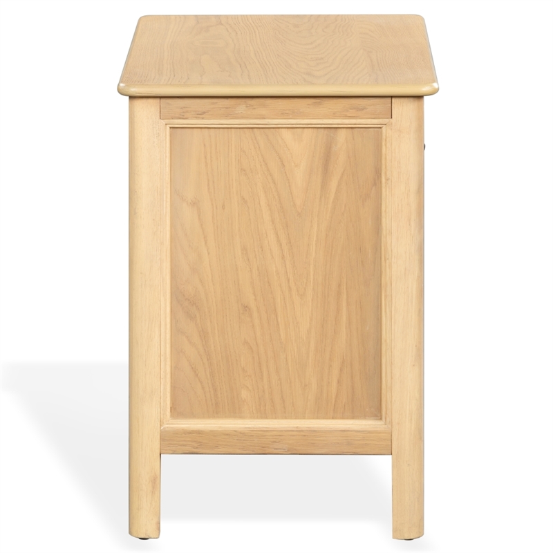 Safavieh Hannaleigh 2 Drawer Wood Nightstand in Oak