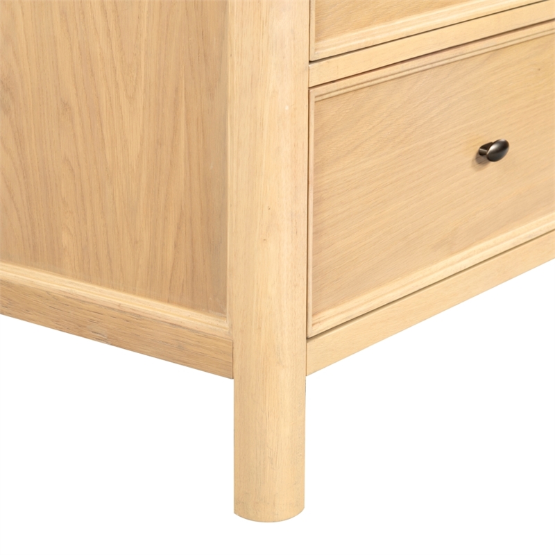 Safavieh Hannaleigh 2 Drawer Wood Nightstand in Oak