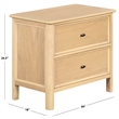 Safavieh Hannaleigh 2 Drawer Wood Nightstand in Oak