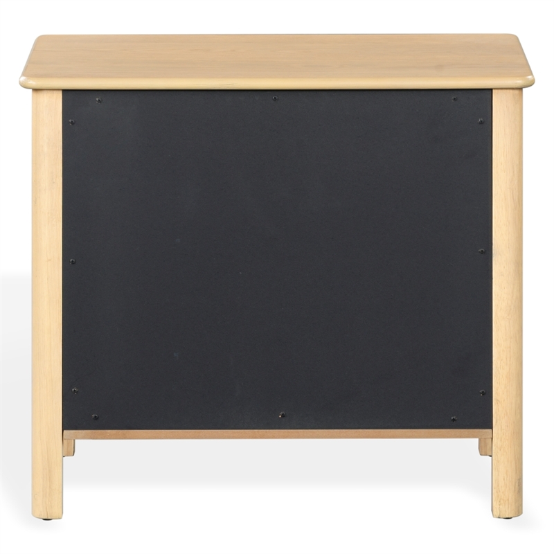 Safavieh Hannaleigh 2 Drawer Wood Nightstand in Oak