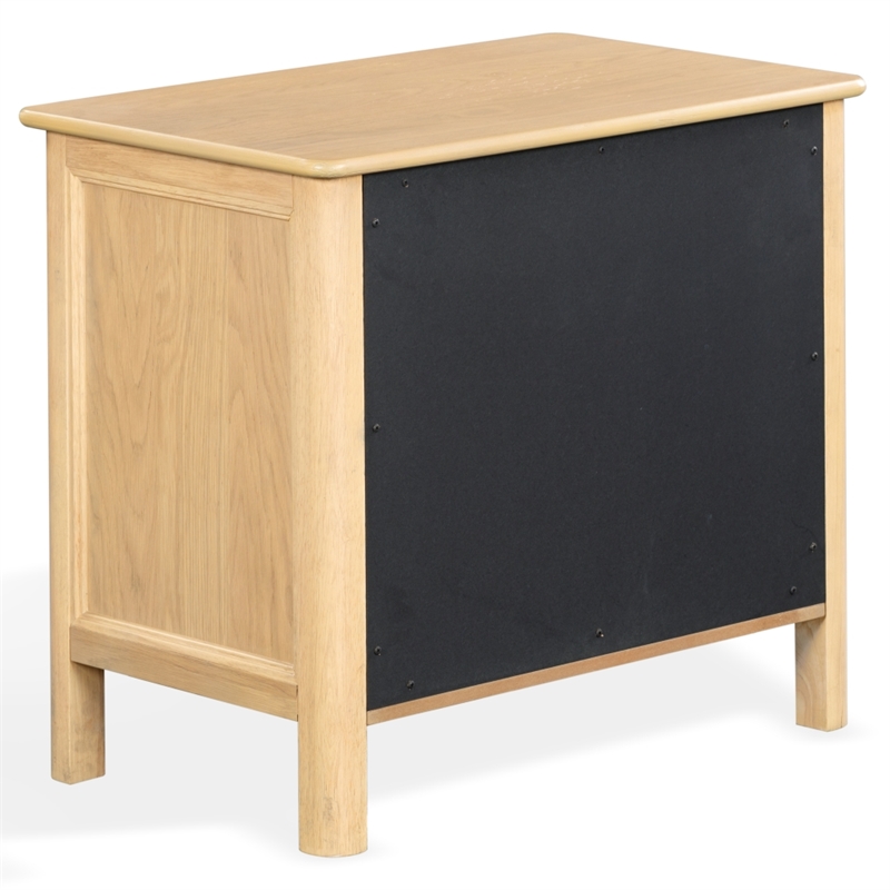 Safavieh Hannaleigh 2 Drawer Wood Nightstand in Oak
