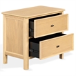 Safavieh Hannaleigh 2 Drawer Wood Nightstand in Oak