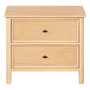 Safavieh Hannaleigh 2 Drawer Wood Nightstand in Oak