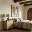 Safavieh Trevor 3 Drawer Wood Nightstand in Oak