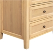 Safavieh Trevor 3 Drawer Wood Nightstand in Oak
