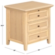 Safavieh Trevor 3 Drawer Wood Nightstand in Oak