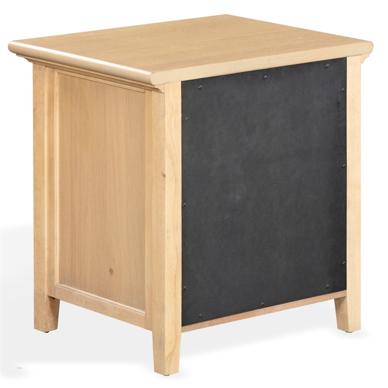 Safavieh Trevor 3 Drawer Wood Nightstand in Oak