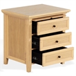 Safavieh Trevor 3 Drawer Wood Nightstand in Oak