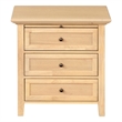 Safavieh Trevor 3 Drawer Wood Nightstand in Oak